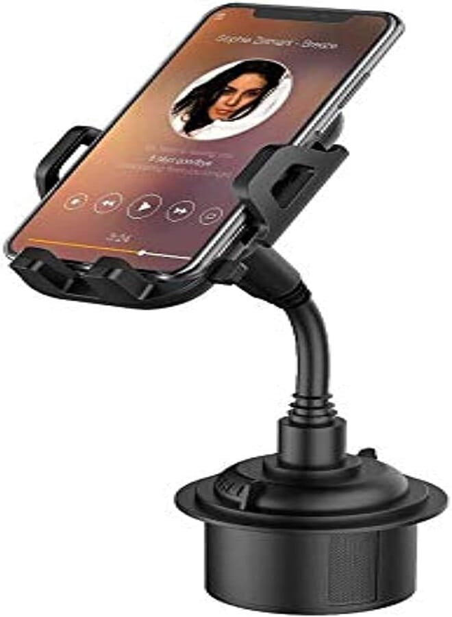 Car Cup Holder Phone Mount, Adjustable Gooseneck Cupholder Cell Phone Cradle with 360 Rotatable Holder for iPhone XR Xs XS Max X 8 7 7 Plus 6s/ Samsung Galaxy S10 S9 S8 S7/ Note 9 8, Huawei, GPS etc